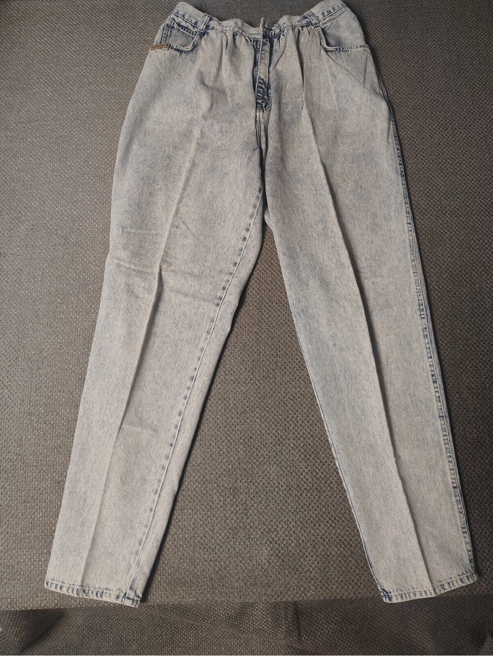 Vtg 80s PS Gitano Acid Wash Pleated Jeans Womens High Rise Tapered Mom Denim
